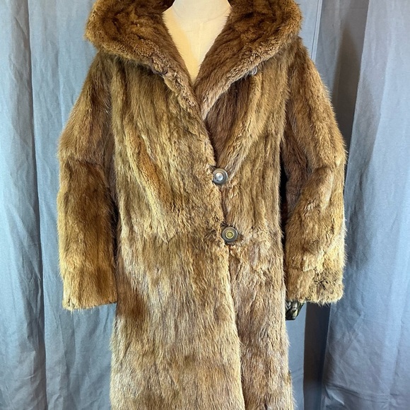 Full length Brown Mink coat - Picture 1 of 5